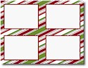 Holiday Stripes 4-up Postcard